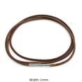 thumbnail image 1 of Collar de cuerda de cuero genuino negro con cierre, cadena de cordón, cadena de línea para colgante DIY, accesorios para hacer joyas, suministros para hombres, 1 of 5
