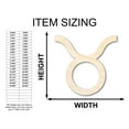 thumbnail image 2 of Unfinished Wood Taurus Sign Shape - Zodiac Craft - up to 46" 36" / 1/4", 2 of 5