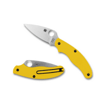 Spyderco Yellow FRN UK Pen Knife SlipIt Salt Series LC200N Stainless Pocket Knives