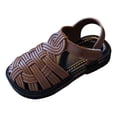 thumbnail image 5 of Toddler Girl Gladiator Strappy Sandals Kids Summer Open Toe Adjustable Ankle Strap Outfoor Lightweight Soft Sole Flat Shoes Coffee 4.5 Toddler, 5 of 5