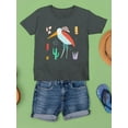 thumbnail image 3 of Funny Kids Heron Drawing T-Shirt Juniors -Image by Shutterstock,  x-Small, 3 of 4