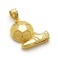 thumbnail image 3 of Charm America - Soccer Ball and Cleat Futbol Charm Pendant - 10 Karat Solid Gold - Great Gift For Men and Women, 3 of 7