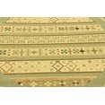 thumbnail image 5 of Unique Loom Tapis Rond Décontracté Moderne Tribal, 6 Pieds, Vert Clair/beige, Collection Fars, 5 of 5
