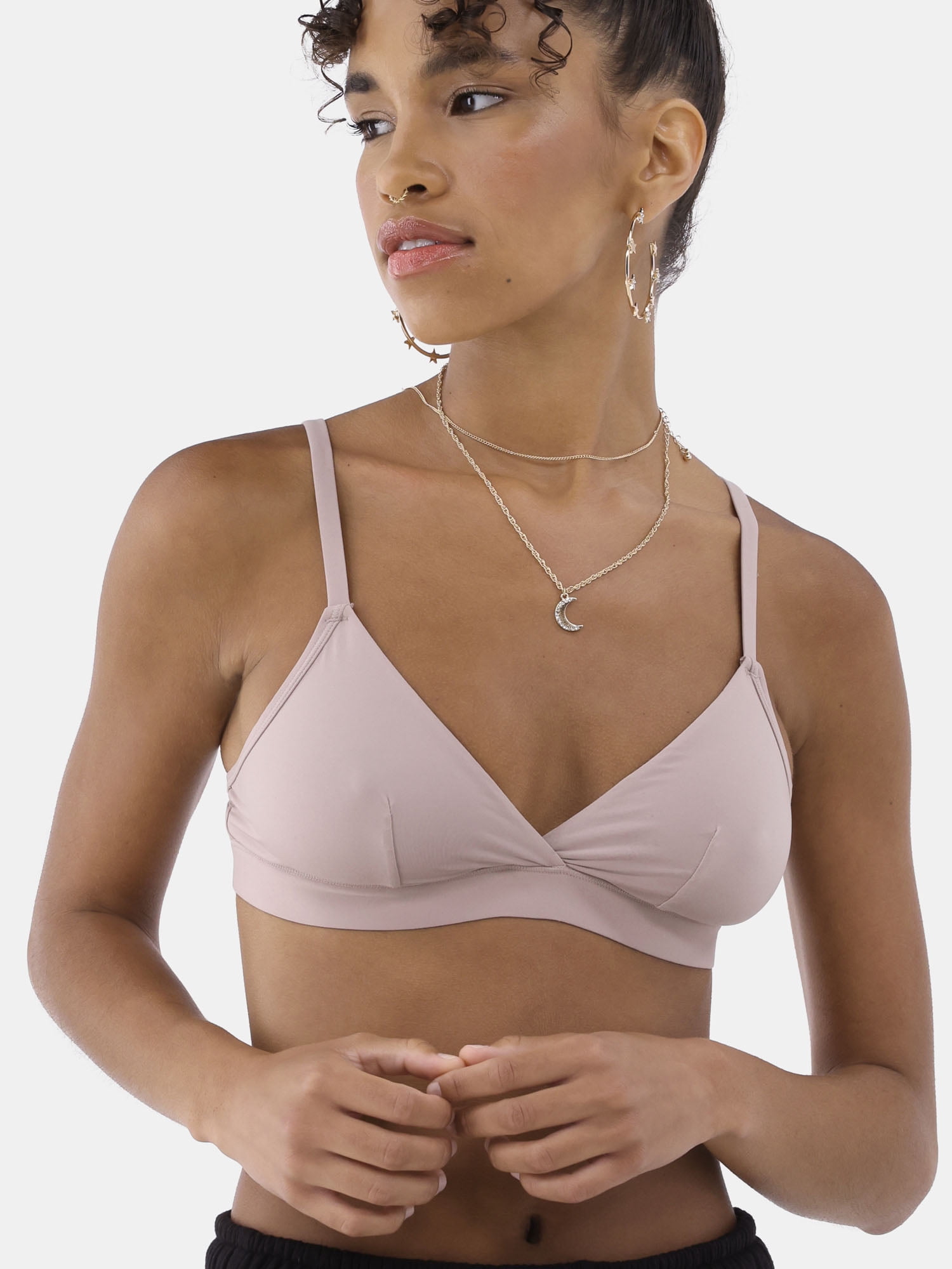 No Boundaries Women's Fit Stretch Triangle Bralette, Sizes XS-3XL