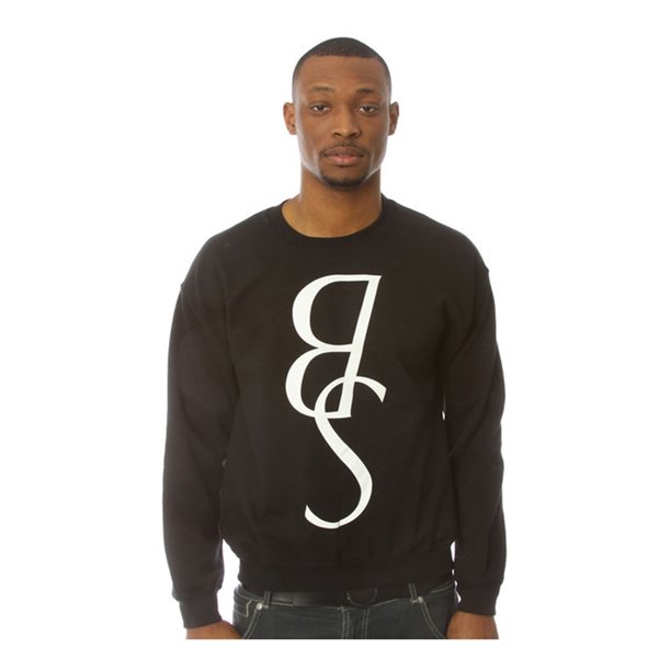 Black Scale The BSL - Sudadera con cuello redondo para hombre, color negro, talla mediana