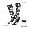 thumbnail image 4 of Fuzoiu Black White Spooky Ghosts Print Adult Stockings,Crew Socks,Unisex Fashion Socks, Casual Sports Socks,Comfortable Crew Socks for Everyday Wear and Sports, 4 of 6