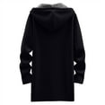 thumbnail image 4 of idosla Hoodies for Women Long Hoodies for Women Zip Up Oversize Hooded 2025 Fall Coat Long Sweatshirt Fleece Jacket with Pockets (Black, M), 4 of 5