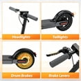 thumbnail image 6 of iSinwheel Commuter Electric Scooters for Adults, 350W Motor with Max 18 Mph 19 Miles Range Portable Folding Escooter, 8.5'' Pneumatic Tires & 7.8Ah High Capacity E-scooter Teens, 6 of 8