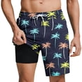 thumbnail image 2 of Mens Swim Trunks with Compression Liner Quick Dry UPF 50+ Swimming Shorts 9" Inseam Bathing Suit, 2 of 6