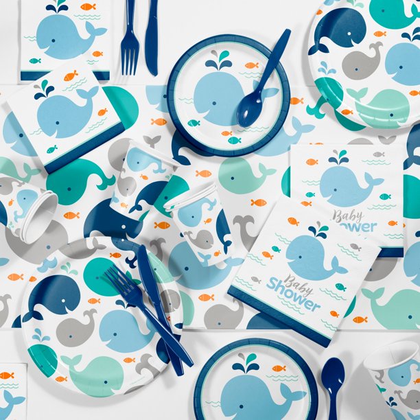 Blue Baby Whale Baby Shower Kit - Walmart.com - Walmart.com