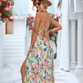 thumbnail image 5 of 2023 Women's Sexy Backless Cross Slip Evening Party Dress, Sleeveless Split Cocktail Dresses, 5 of 6