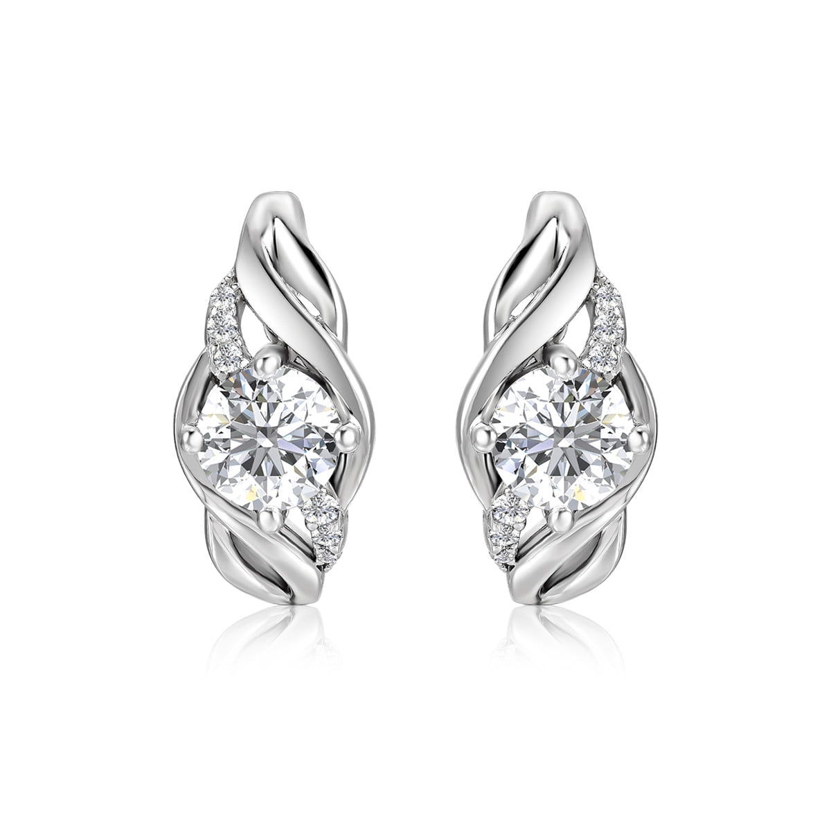 Moissanite by Cate & Chloe Evelyn 1TCW 925 Sterling Silver Drop Earrings for Women, Gift for Her