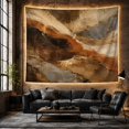 thumbnail image 6 of Abstract Flowing Earth Tones Art on Cream Background, Warm Abstract for Art Lovers, Modern Wall Decor, Housewarming Gift, Tapestry Wall Hanging for Living Room and Bedroom, 6 of 7