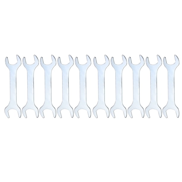Uxcell 10 piezas Llave de boca abierta doble delgada 17mm x 19mm Llave en U métrica