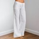 thumbnail image 1 of Pantalones Rectos Pantalones casuales de mujer Bolsillos de lino de algodón con cordón Pantalones de dama (Blanco S) Cgtredaw para Mujer Blanco T L, 1 of 7