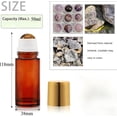 thumbnail image 6 of Rose Quartz Roller Bottle - Rose Quartz Refillable Roller Ball Applicator for Essential Oils 50ml, Amber Glass Roll on Bottle, Leak-Proof Oil Roller Bottle, Ideal for Travel and Personal Care, 6 of 7