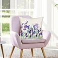 thumbnail image 4 of Spring Lavender Pillow Cover 20x20 Inch Set of 2, Purple Flowers Throw Pillow Covers Summer Watercolor Floral Decorations Linen Cushion Covers Farmhouse Home Decor for Sofa Couch Outdoor, 4 of 6