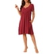 thumbnail image 2 of INSPIRAR CHIC Pijamas de Mujer Primavera Verano con Mangas Cortas y Bolsillos S Color Rojo Vino, 2 of 6