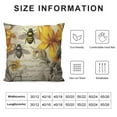 thumbnail image 6 of Nawypu  &nbsp;French Style&nbsp;Throw Pillow Covers Vintage Bee Queen with&nbsp;Peony Flowers Decorative Throws Pillow Cases 2pcs Retro Bee Modern Pillowcases  for Bed Couch 2pcs, 6 of 6