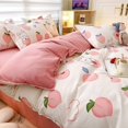 thumbnail image 2 of White Bunny Peach Flower Bedding Set, 2 of 9