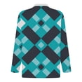 thumbnail image 5 of IROINNID On Sale Button Up Shirts for Men Turndown Half Zipper Colorful Rhombus Digital Printing Long Sleeve Blouse,Sky Blue, 5 of 5