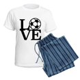 thumbnail image 5 of CafePress - Love Soccer Women's Light Pajamas - Women's Short Sleeve Print T-Shirt and Pants Light Cotton Pajama Set, 5 of 7