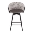 thumbnail image 6 of Lumisource Black And Cream Set Of 2 Bar Stool B26-BRAIDMAT 55SWVX BKCRGY2, 6 of 7