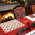 thumbnail image 5 of Mantel individual navideño con astas variadas Árbol de Navidad de algodón y lino, mantel individual de tela lavable, 5 of 5