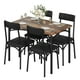 thumbnail image 1 of Juego de Comedor para 4 - Mesa Rectangular y Sillas Tapizadas para Apartamento, 1 of 8