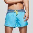thumbnail image 2 of Hombres Casual Patchwork Cintura baja Boxer recto Tres puntos Pantalones cortos Pompotops  oipoqjl22425, 2 of 7