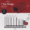 thumbnail image 4 of Cuisinel Lid & Dish Kitchen Rack Organizer 7-Tier Pan Organizer, Matte Black 2-Pack, 4 of 6