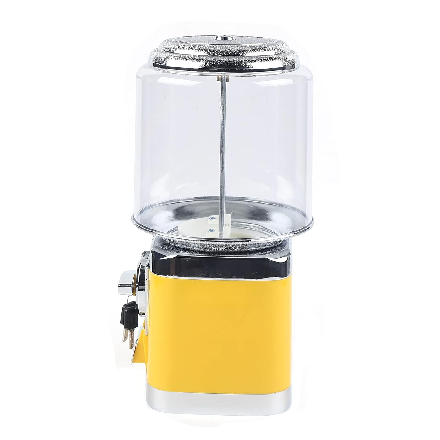 Miumaeov Candy Machine with Coin Slot - 25 Cent Yellow Vending Machine for Kids, Arcade, Retail Stores,200+ Capacity (7.9*7.9*16in)
