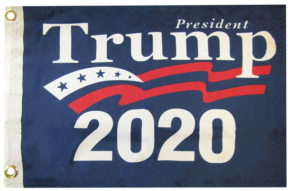 Trump 2020 plus BS Bleu 100D Tissé poly nylon 12x18 12"x18" Drapeau œillets 