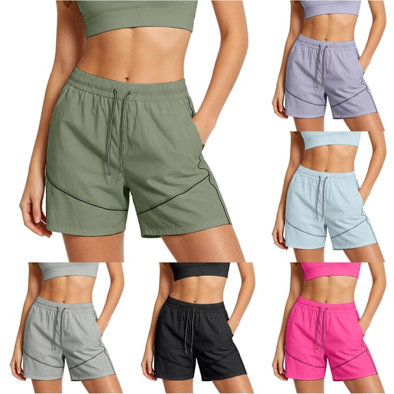 NinXxx Women's Lightweight 5 Inch Inseam Casual Athletic Summer Shorts Army Green XXXXL