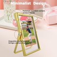 thumbnail image 3 of Gold Floating Frame &#x Vertical Set For Picture x x x Tabletop Shelf Photo Frame Classy For Wedding Birthday Anniversary Home or Office Decor, 3 of 9