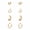 Gold, variant on Gold Plated Hoop Earrings Set for Women,Small Hoop Earrings 4 Set with Silver Post