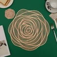 thumbnail image 2 of Yoone Cup Mat Eye-catching Heat Resistant PVC Thickened Rose Flower Shaped Placemat for Home, 2 of 6