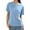 Sky Blue, variant on Tops for Women Trendy Women Thermal Underwear Shirt Girls Size 11 Tunic Sweater Laced Sleeves Long Shirt Dress Blouse Tops Party Large Size Short Sleeve Ladies Teen Athletic Long Sleeve Light Purple