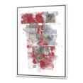 thumbnail image 1 of Déplacer dans et hors du Trafic I Rouge Gris - Toile Encadrée Géométrique, 1 of 1