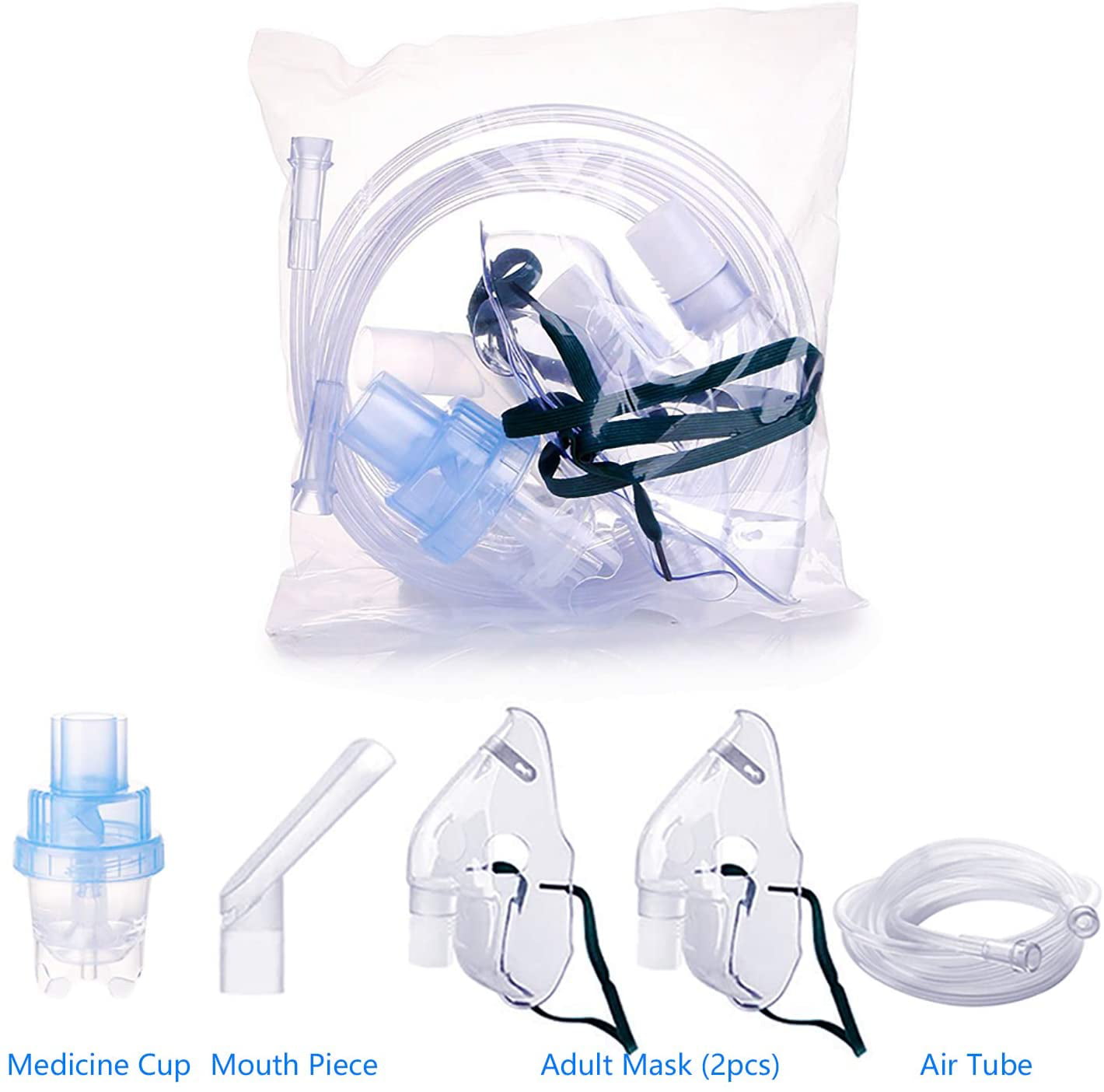 Clear Replacement Parts Kit with Two Masks for Adults