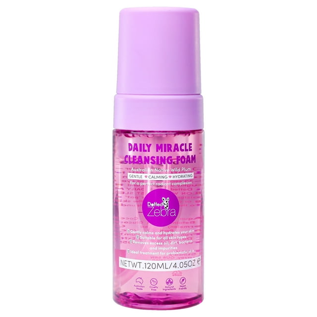 Espuma limpiadora Daily Miracle de Dotted Zebra para mujeres - Limpiador de 4.05 oz