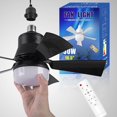thumbnail image 4 of SHANGYU Ceiling Fans with Lights and Remote, Screw in Ceiling Fan, Remote Control Dimmable LED Fan Light Ceiling, Base Screw in Ceiling Fan Light, 2-in-1 Ceiling Fan with Illumination, 3 Speed Fan, 4 of 8