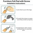 thumbnail image 1 of Felt Nail, Movable Screw Furniture Feet Nail, For Table Cabinet Sofa Dressing Table, 1 of 8