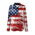 thumbnail image 5 of Leey-World 4th Of July Shirts for Women Button Up 4th of July Shirts for Women America Printed Tshirt Patriotic Vintage USA Tee Tops(Red,S), 5 of 5