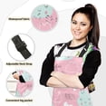 thumbnail image 2 of Kigai Pink Cloud Oven Mitts and Pot Holders with Chef Apron,Set of 5 Heat Resistant Kitchen Gloves and Silicone Non-Slip Potholders Adjustable Neck Buckle Chef Apron, 2 of 6