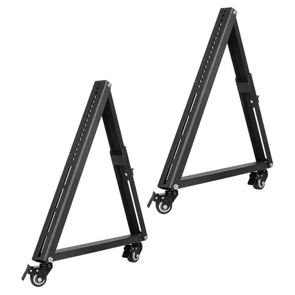 Tineasur 1Set Mobile TV Stand with Wheels Black Universal Floor TV Holder Stable Base