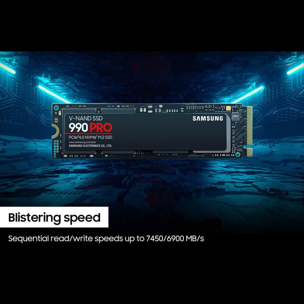 Samsung 990 PRO PCIe 4.0 NVMe SSD 1TB (MZ-V9P1T0B/AM) - Walmart.ca