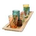 thumbnail image 5 of Creative Co-Op Round Glass Votive Holders on Wood Tray, Multicolor, Set of 10, 5 of 5