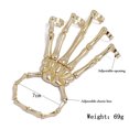 thumbnail image 3 of Halloween Hand Bracelet Punk Gothic Finger Bracelet Skeleton Bracelet with Rings, 3 of 10
