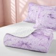 thumbnail image 4 of Erosebridal Bright Satin Bow Ribbon Quilt King for Girls, Romantic Floral Print King Coverlet Set, 3 Pieces 1 Bedspread and 2 Pillowcases, 4 of 7